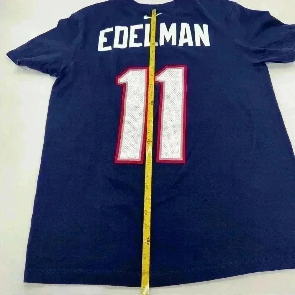 Nike New England Patriots Edelman T-Shirt Blue Size Medium